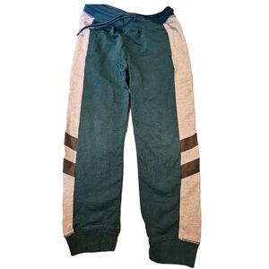 Tea Collection Jogger Functional Drawstring Green/Gray Unisex Kid's Size 5 NEW